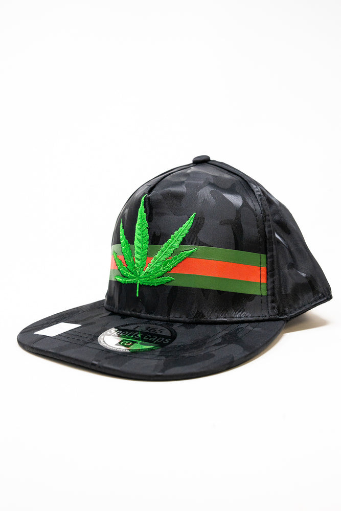 Black Designer Snap Back Hat