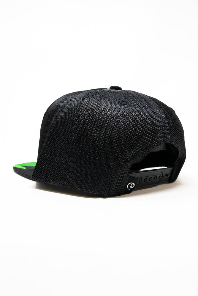 Black Snap Back 420 Leaf Hat