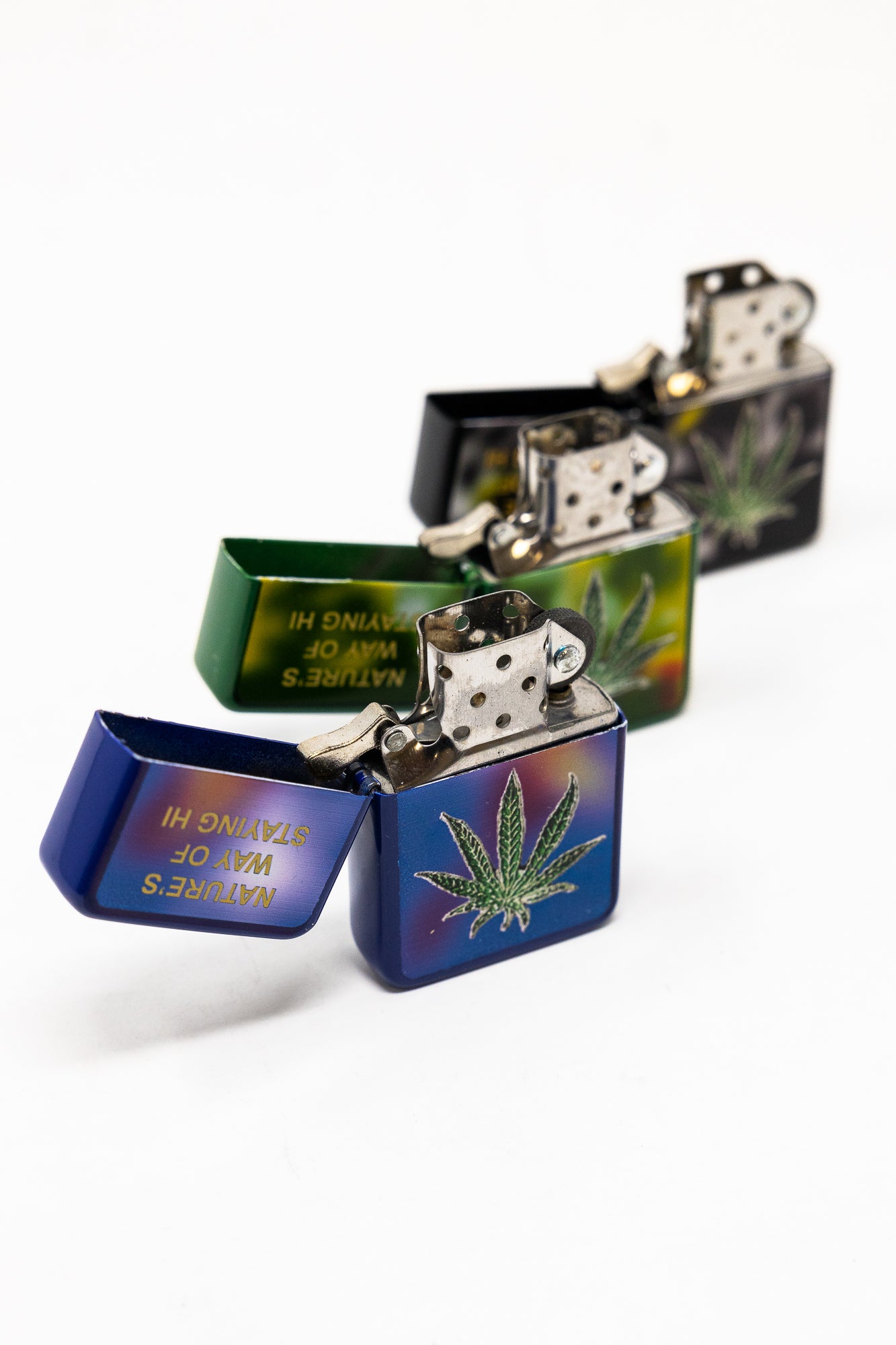Trippy Leaf Zippo-Style Lighter