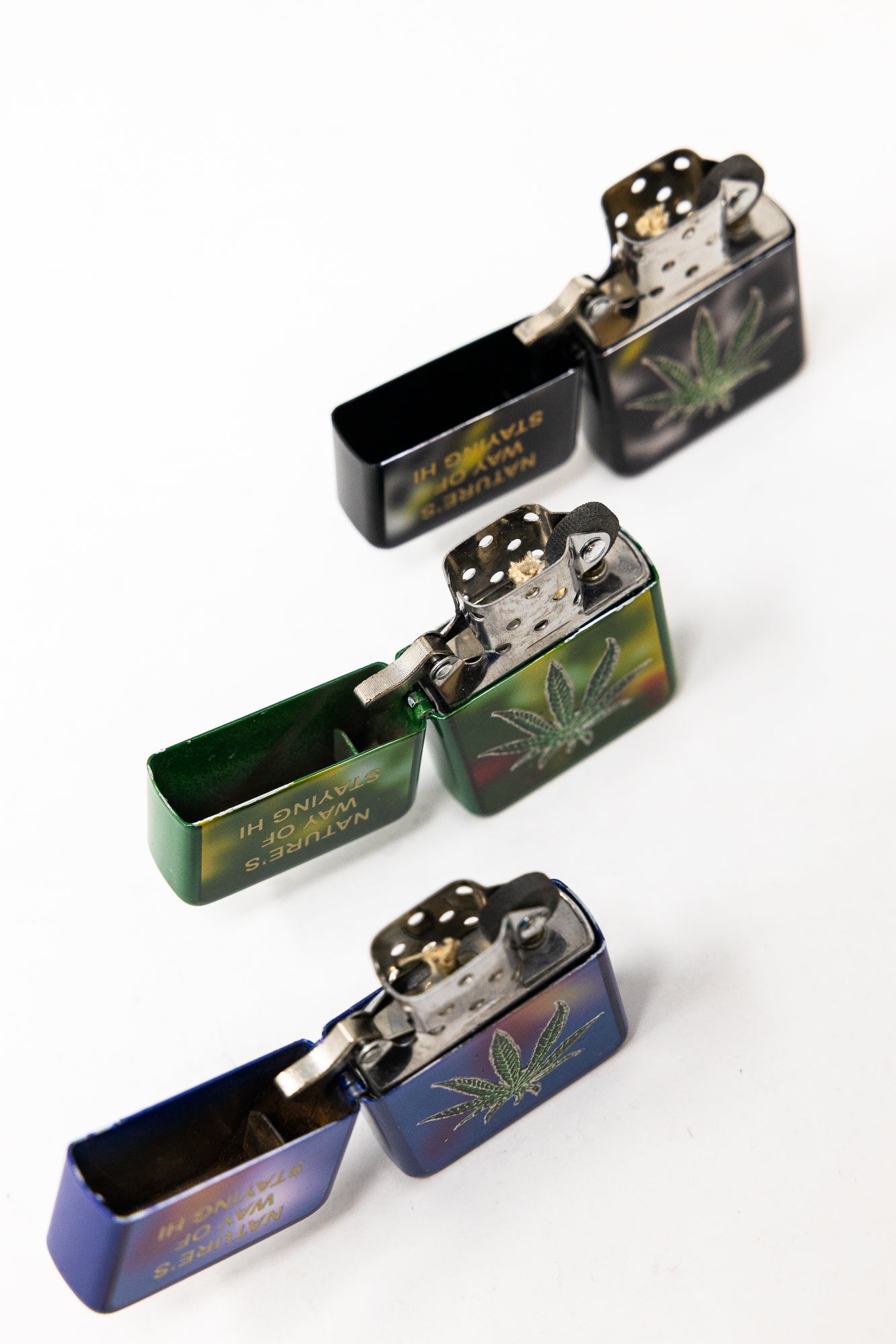 Trippy Leaf Zippo-Style Lighter