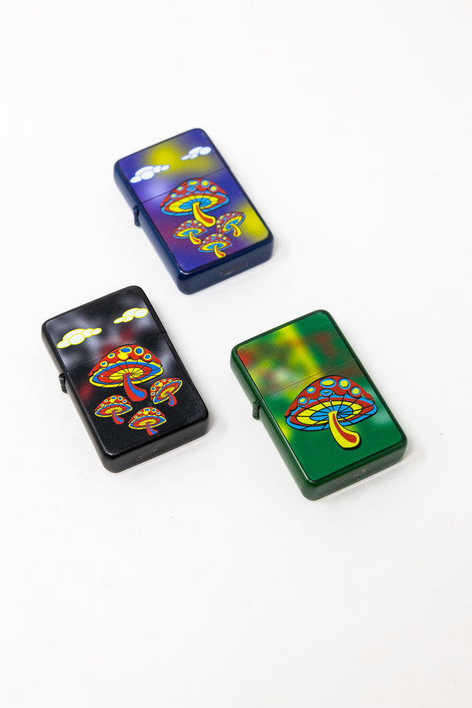 Trippy Mushroom Zippo-Style Lighter