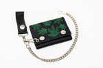 Black Leaf Chain Wallet