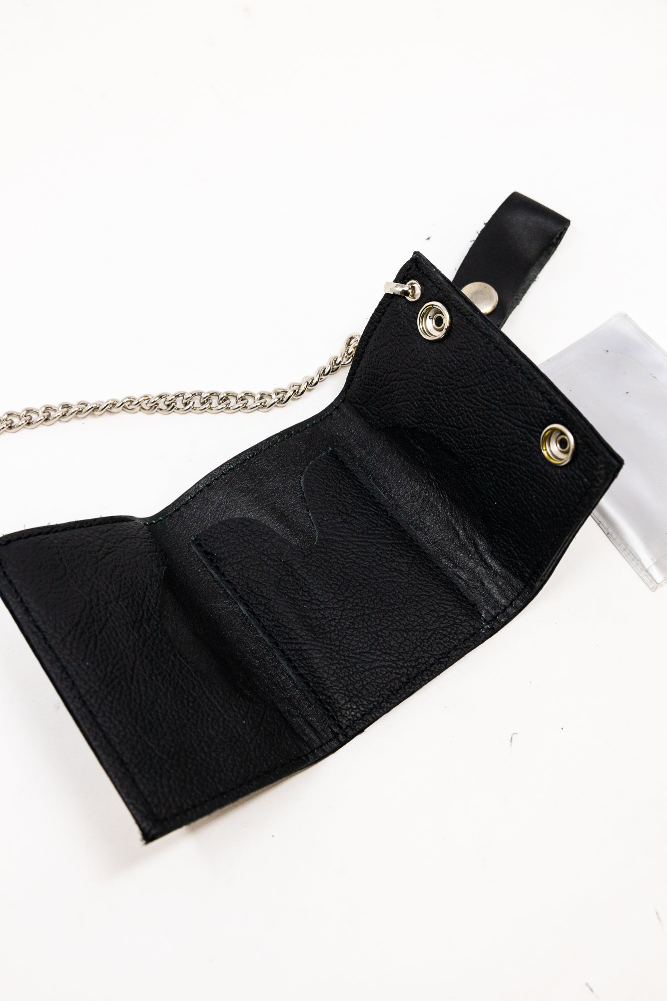 Black Leaf Chain Wallet