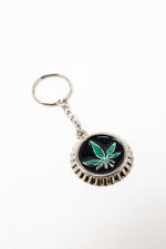 Leaf Bottle Cap Keychain