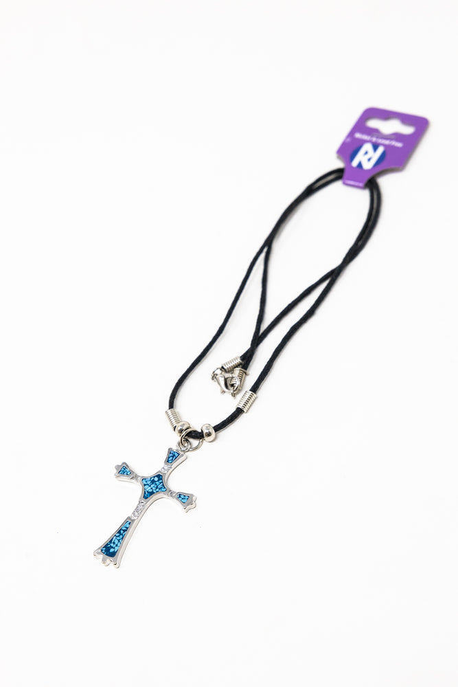 Turqoise Cross Choker Lead Free