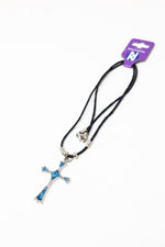 Turqoise Cross Choker Lead Free