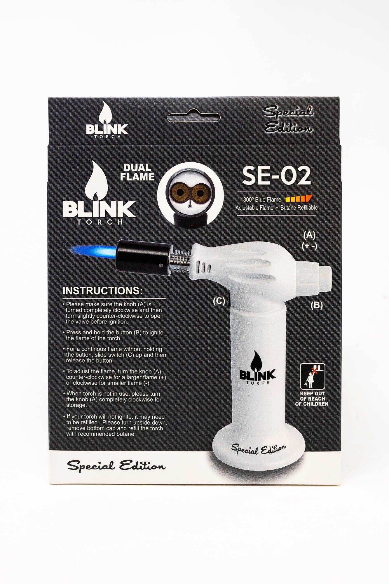7" Blink Torch - White