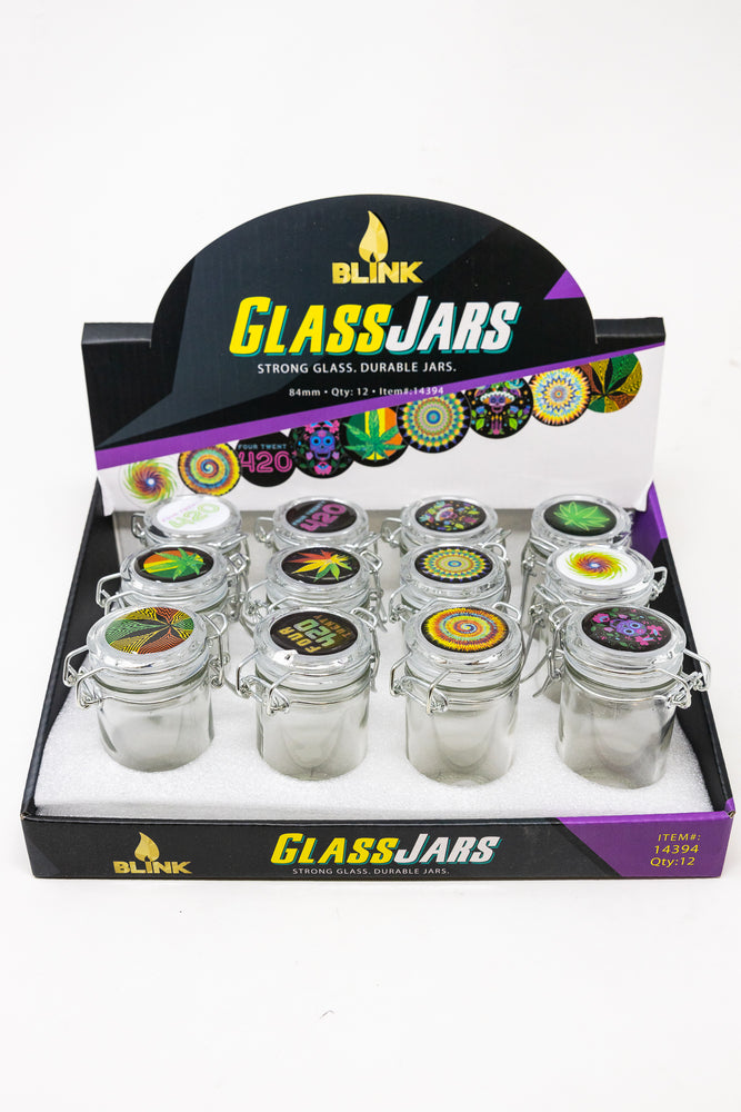 Airtight Glass Jar Container w/ Latch Top - Assorted