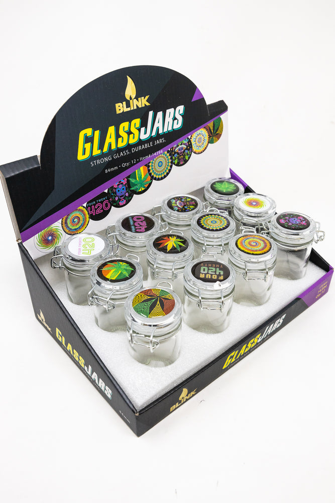 Airtight Glass Jar Container w/ Latch Top - Assorted
