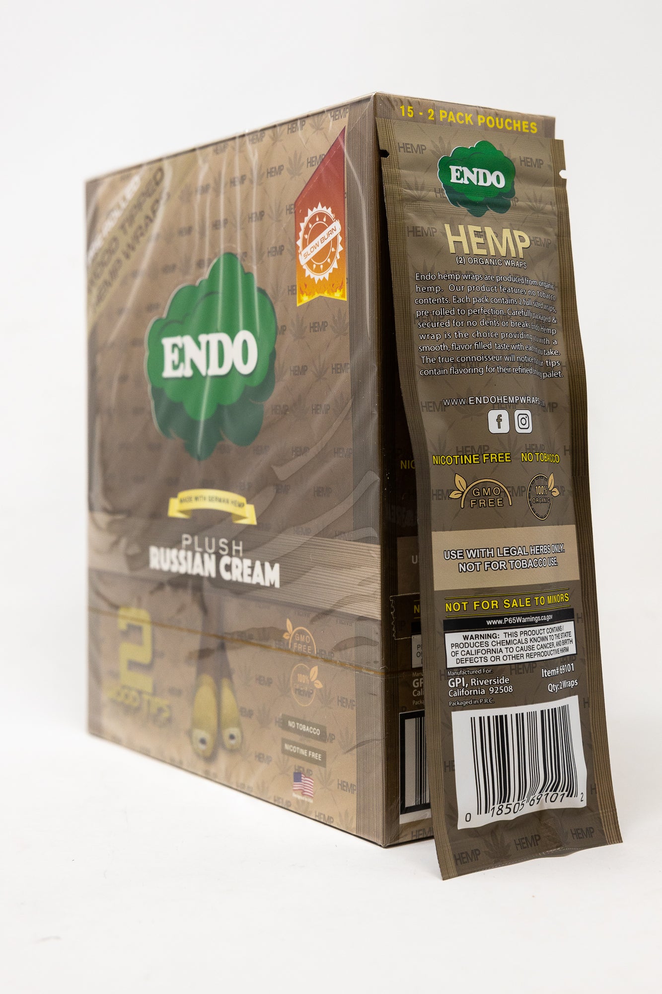 Endo Pre-Roll Wooden Tip Hemp Wrap - Russian Cream