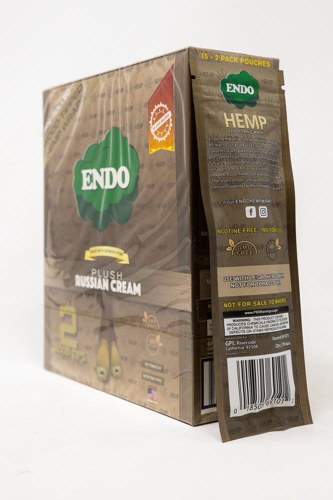 Endo Pre-Roll Wooden Tip Hemp Wrap - Russian Cream