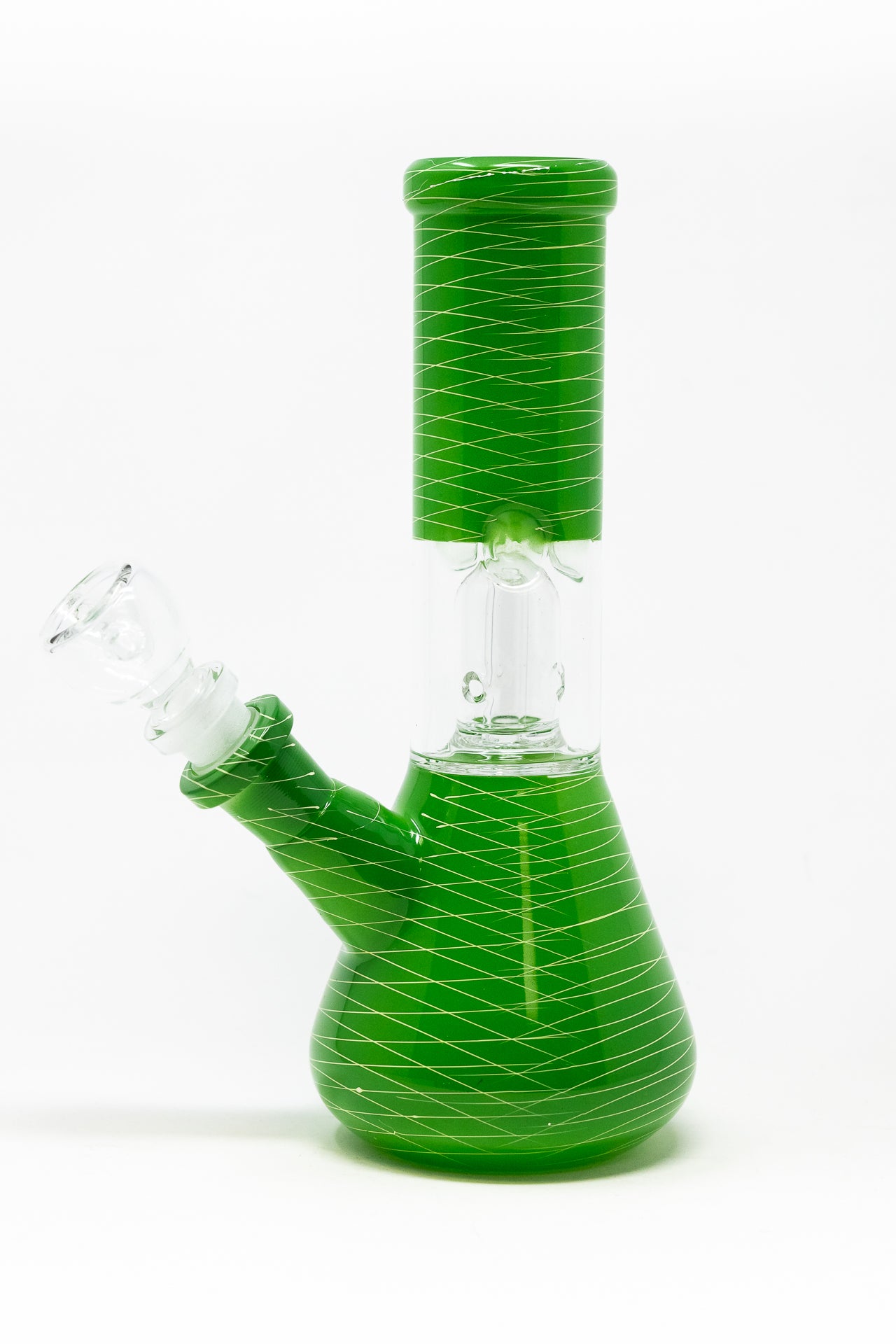 8" Green Zebra Bong