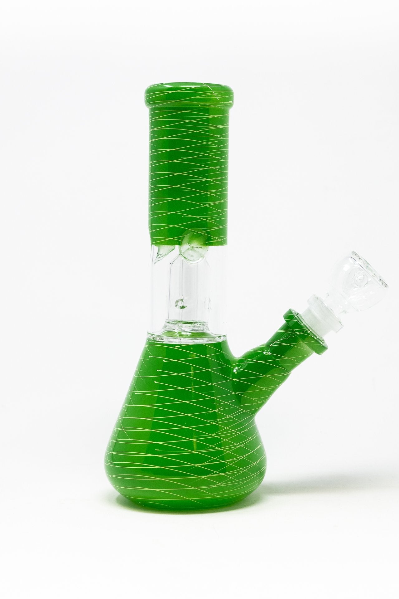 8" Green Zebra Bong