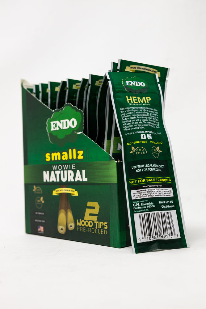 Endo Mini Wooden Tip Hemp Wrap - Wowie Natural