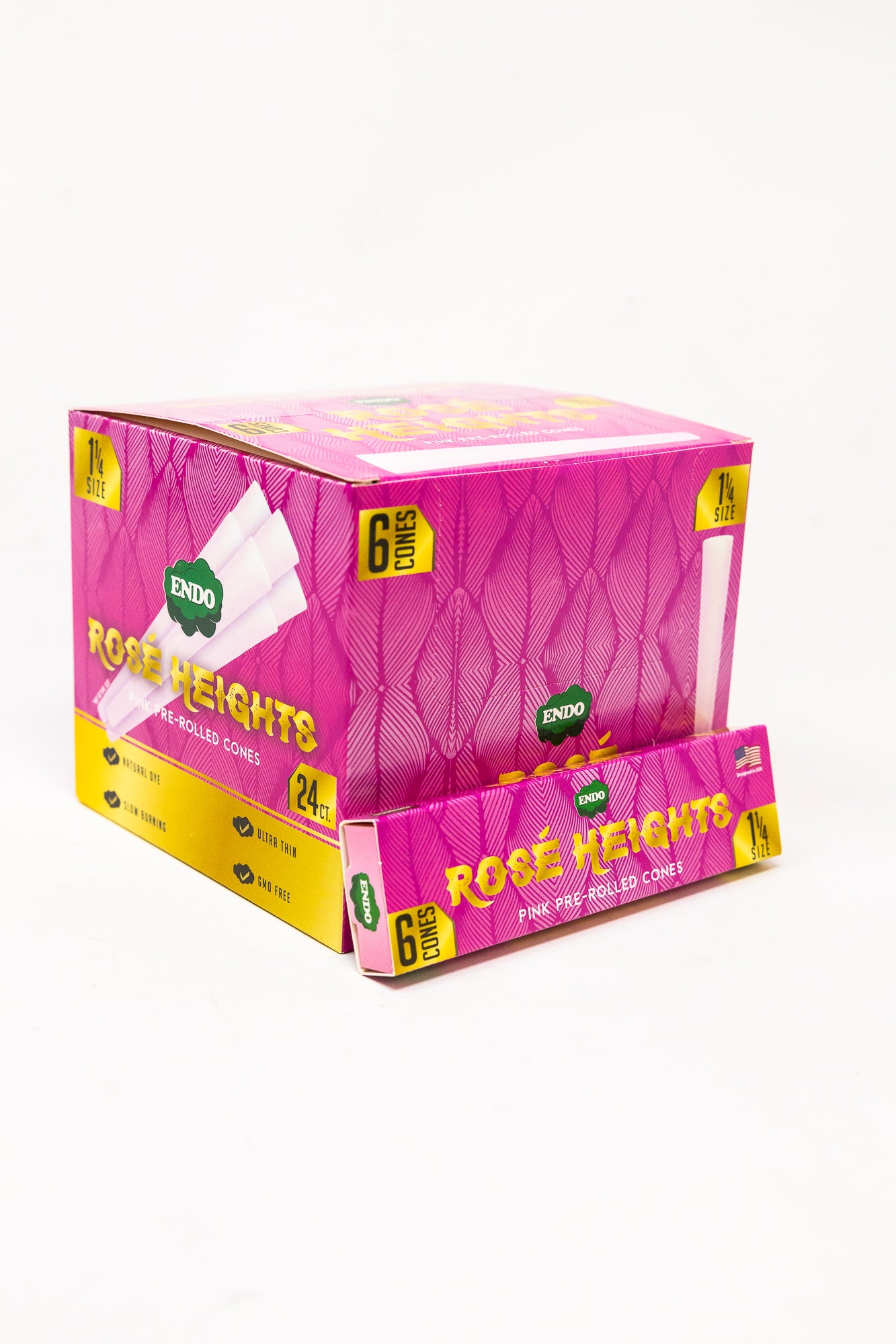 Rose Heights -  Pink Pre Rolled Cones - 1 1/4 Size