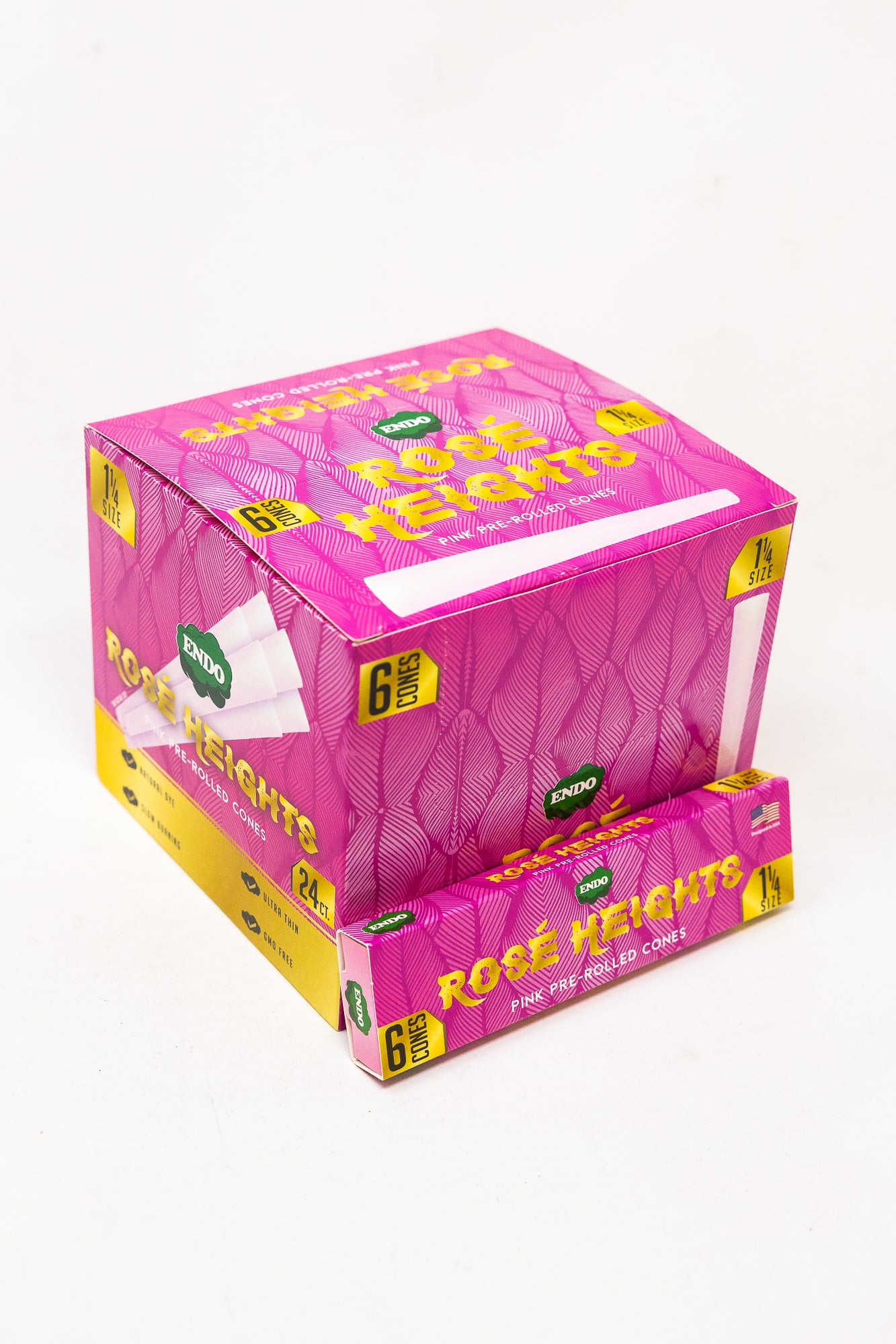 Rose Heights -  Pink Pre Rolled Cones - 1 1/4 Size