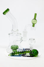6" Green Shower Bend Dab Rig Combo
