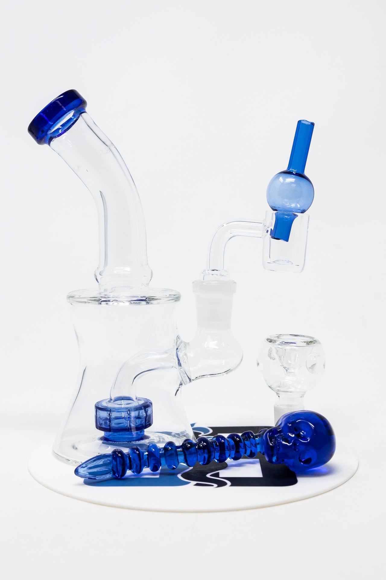 6" Blue Classic Dab Rig Combo Set