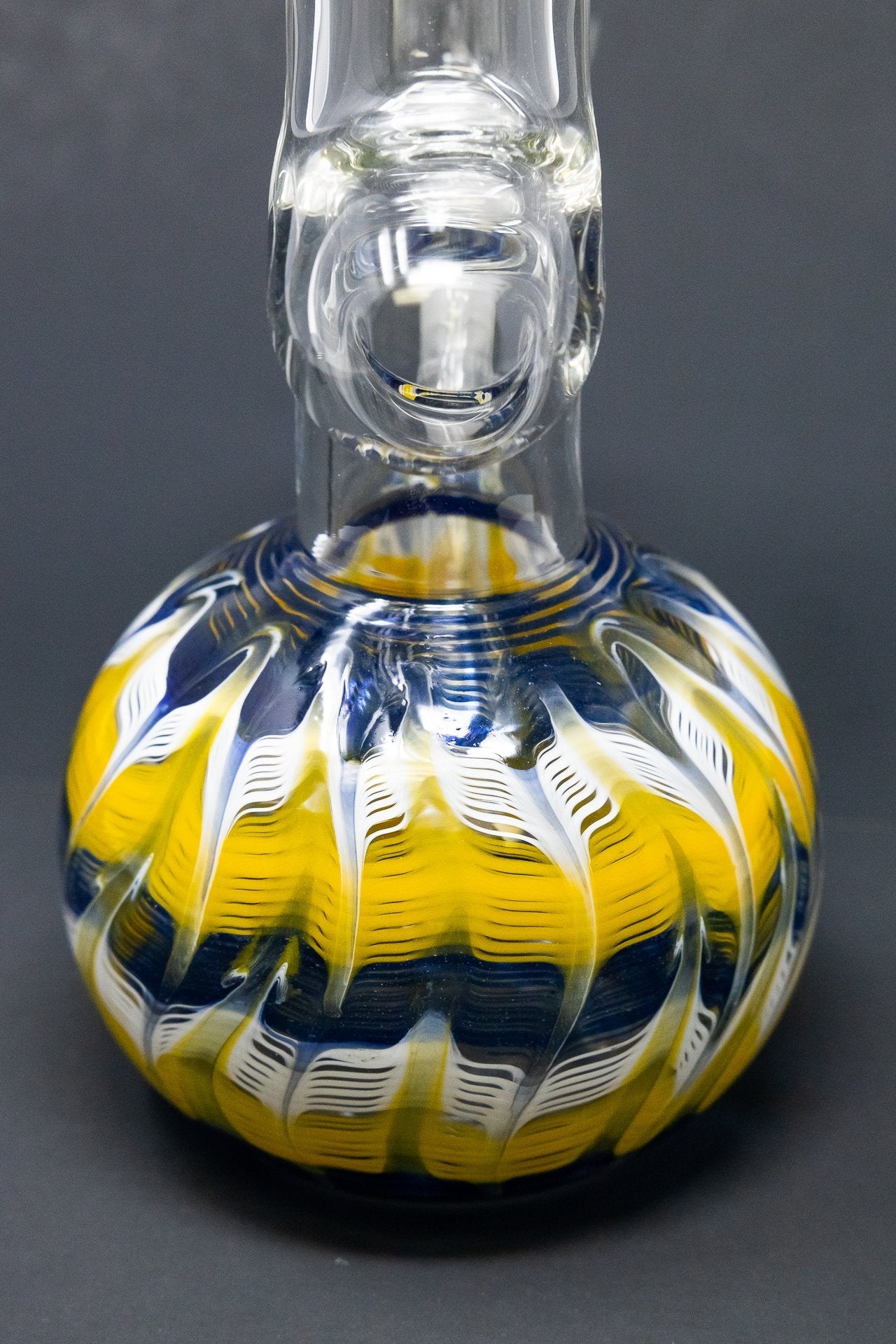 10" Glass Blue & Yellow Designer Zong