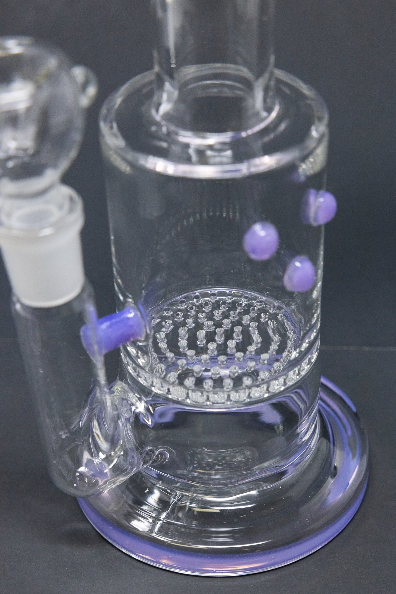 7" Purple Honeycomb Shower Bend Dab Rig