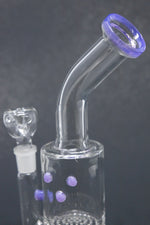 7" Purple Honeycomb Shower Bend Dab Rig