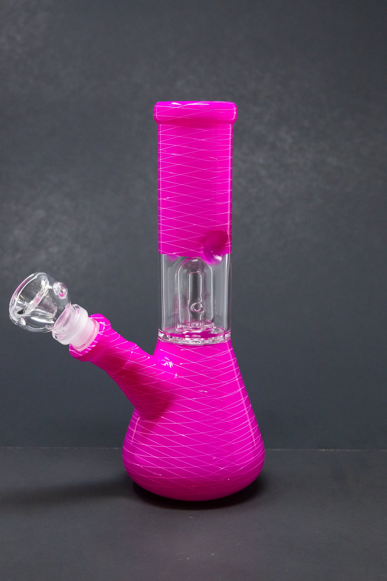 8" Pink Zebra Bong