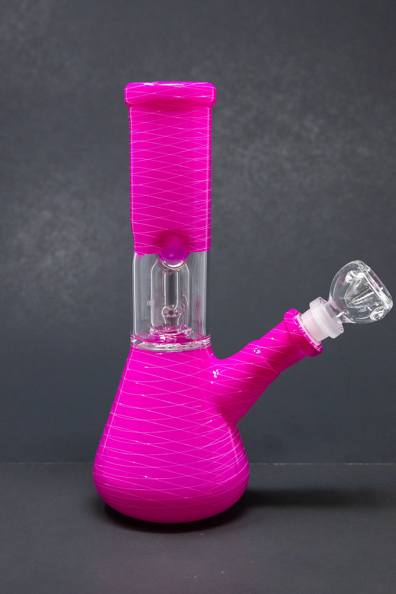 8" Pink Zebra Bong