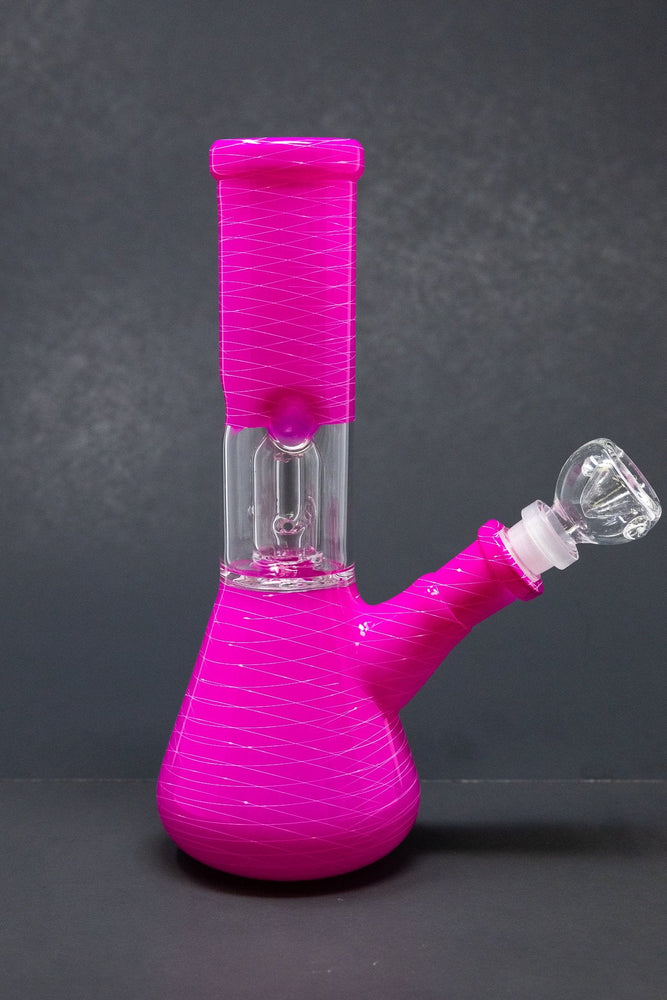 8" Pink Zebra Bong