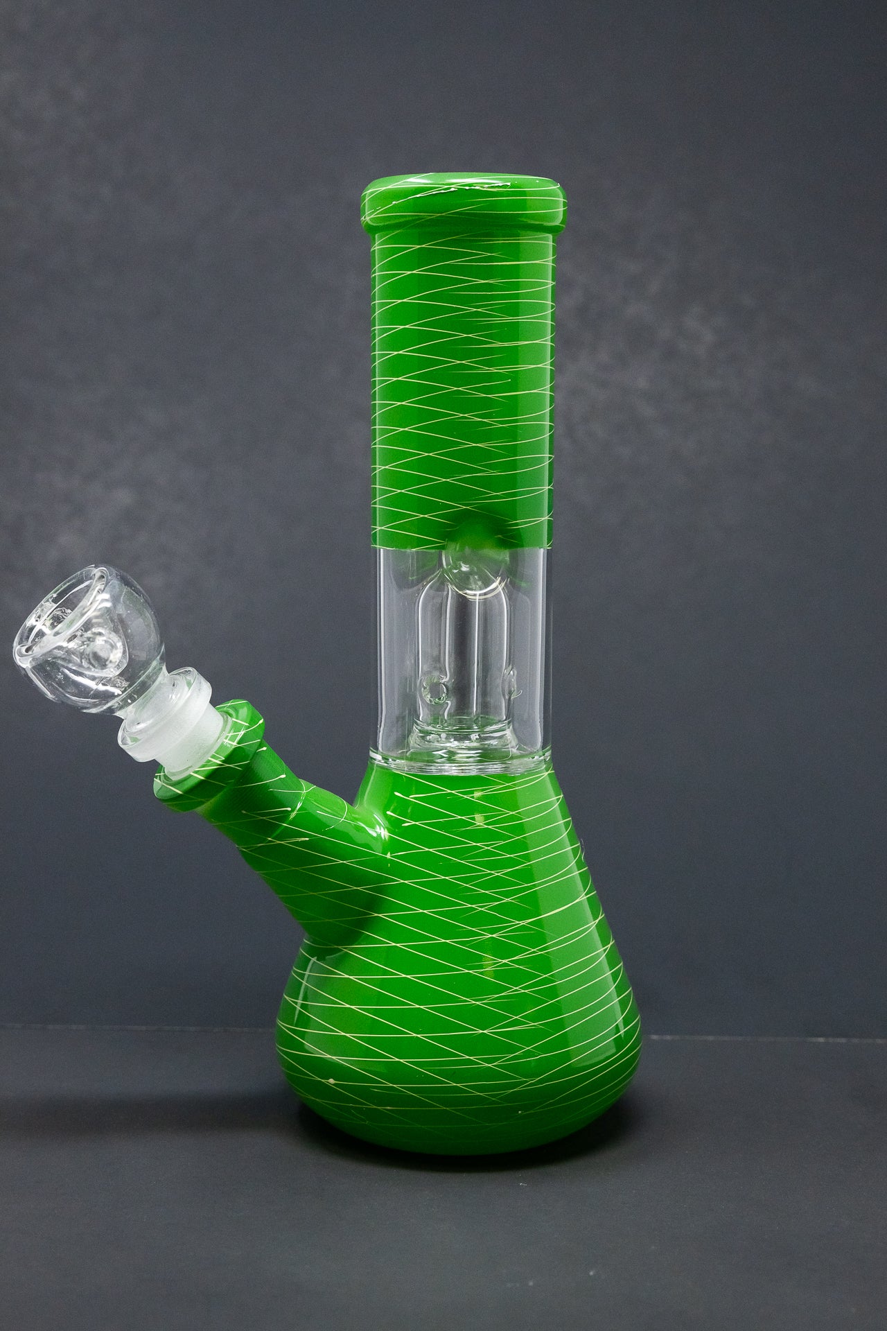 8" Green Zebra Bong