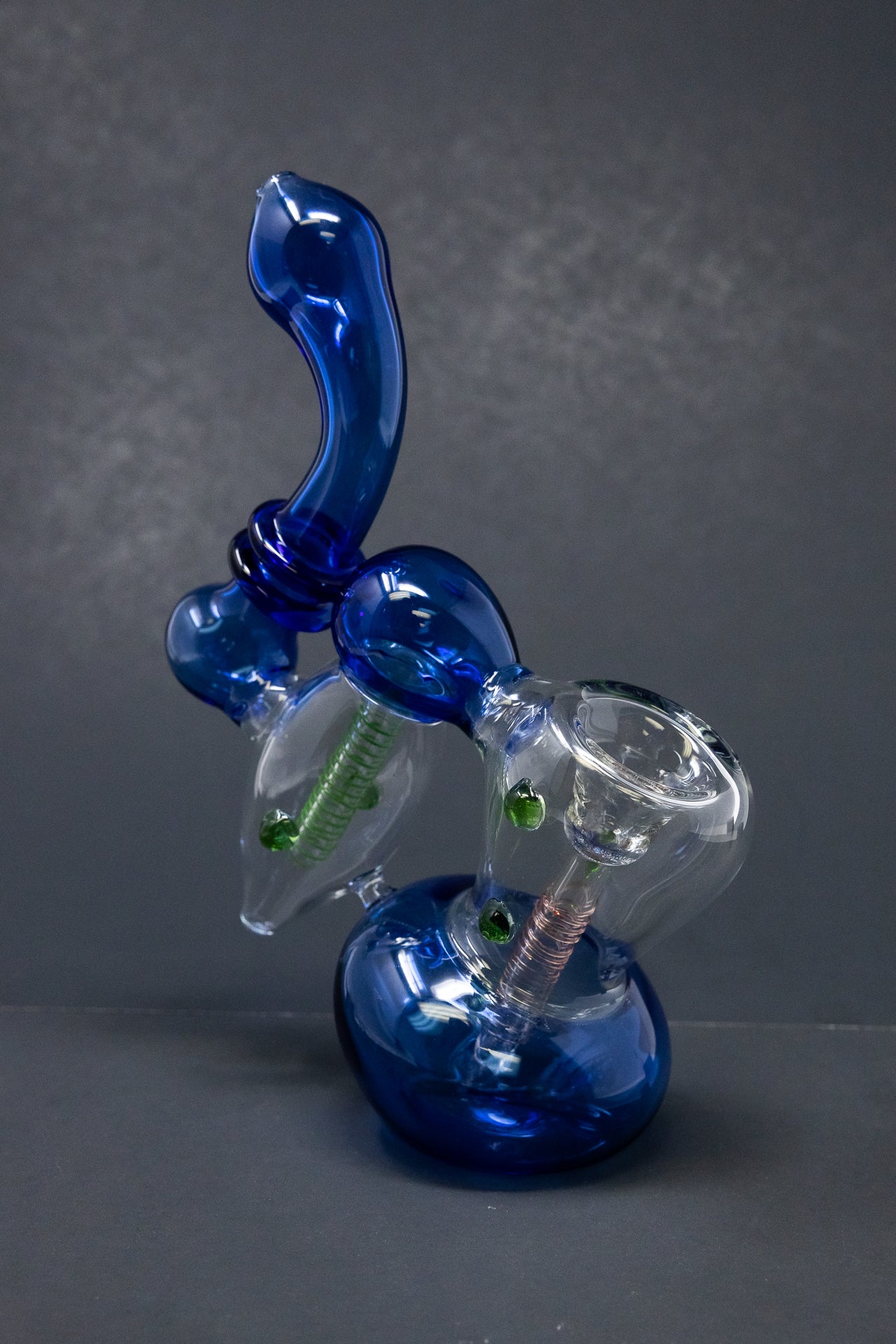 Order 7 Premium Heavy Blue Double Chamber Bubbler Online