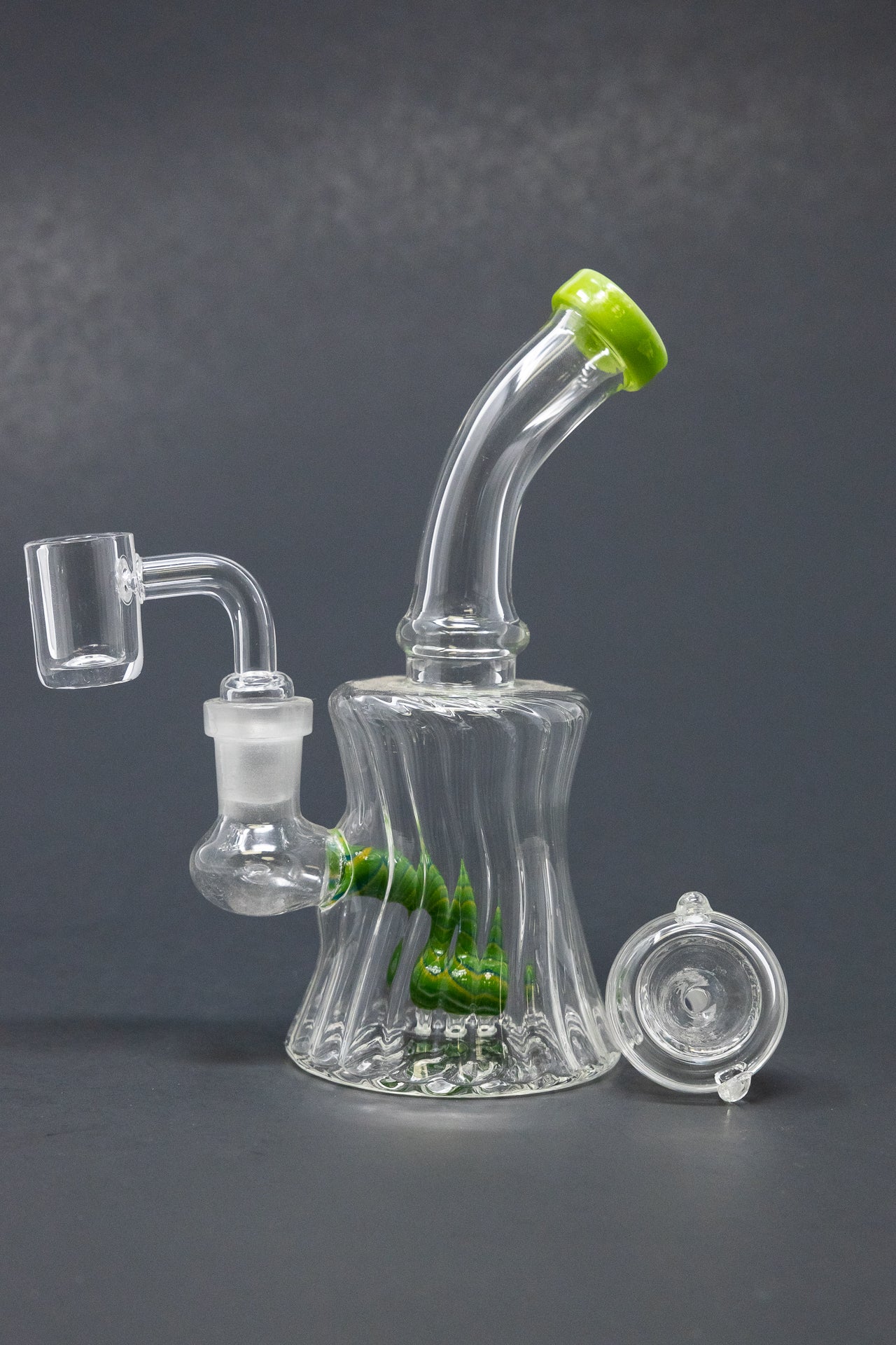 6" Candy Cane Twisted Base Dab Rig