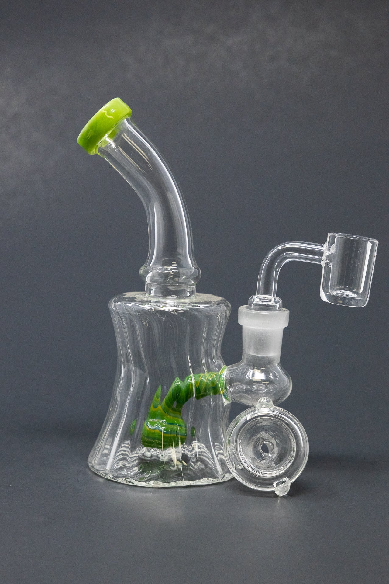 6" Candy Cane Twisted Base Dab Rig