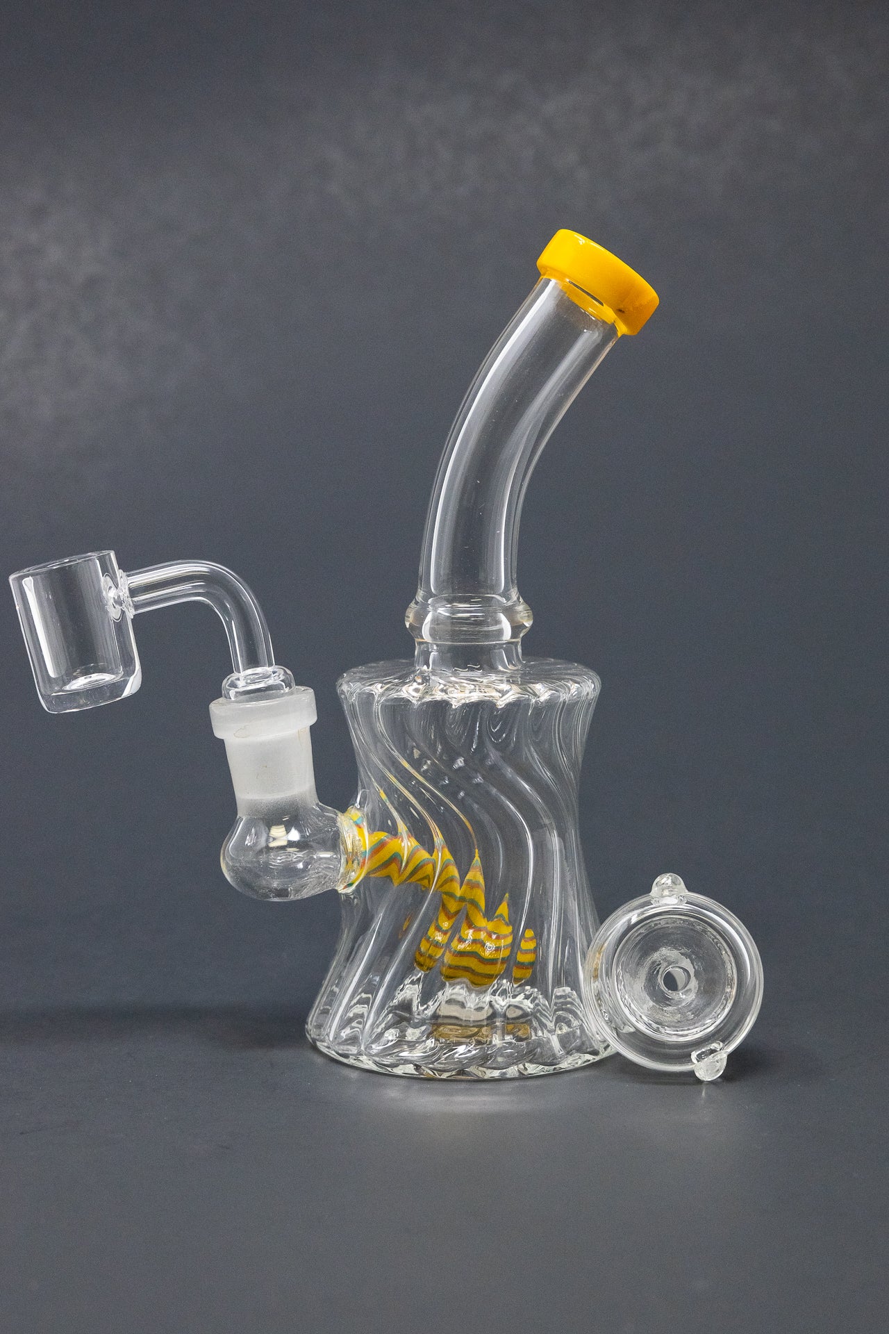 6" Candy Cane Twisted Base Dab Rig