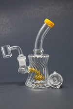 6" Candy Cane Twisted Base Dab Rig