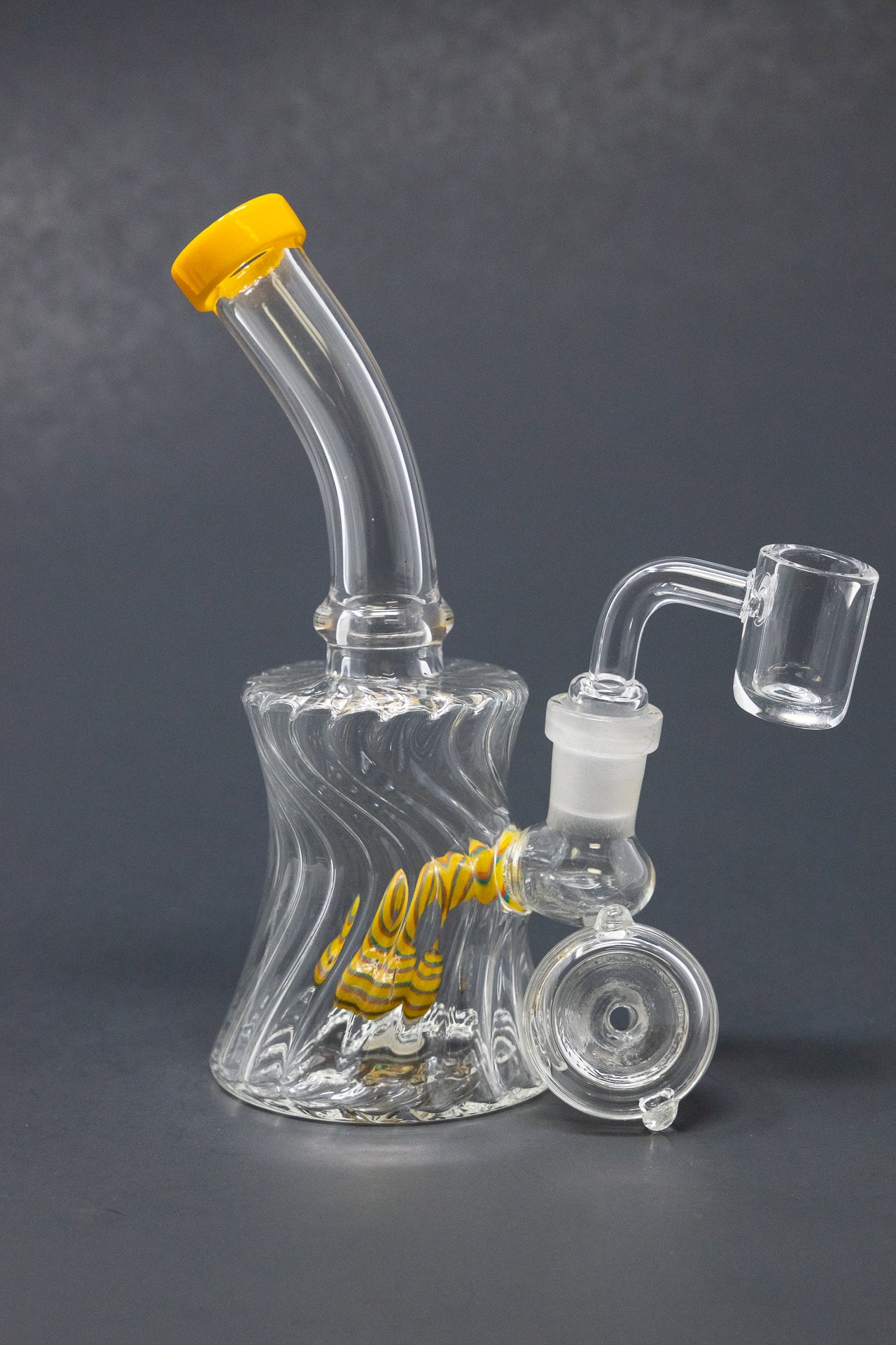 6" Candy Cane Twisted Base Dab Rig