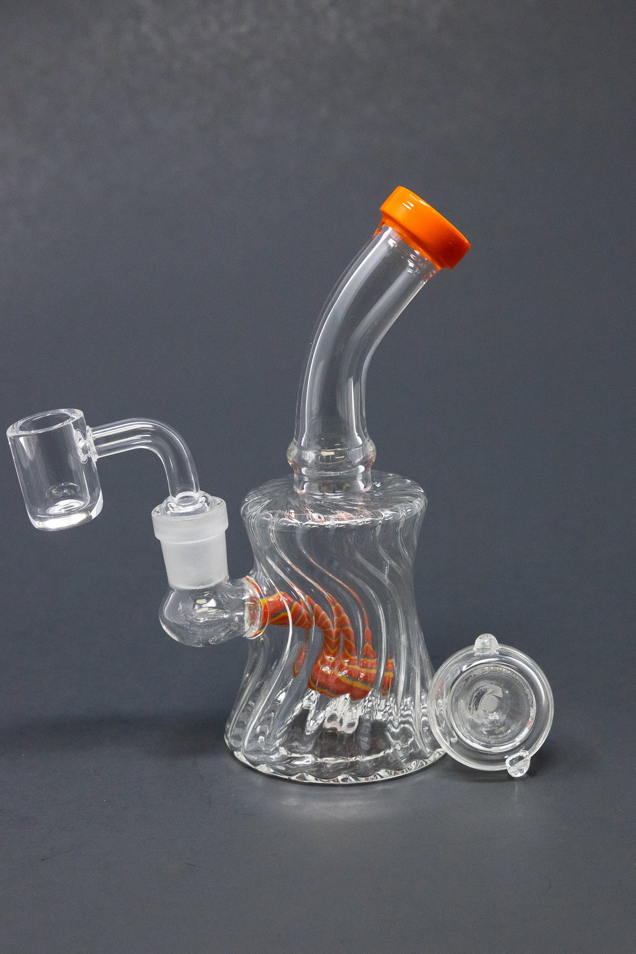 6" Candy Cane Twisted Base Dab Rig