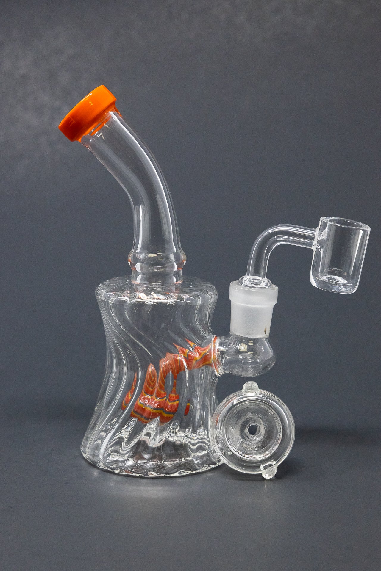 6" Candy Cane Twisted Base Dab Rig