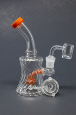 6" Candy Cane Twisted Base Dab Rig