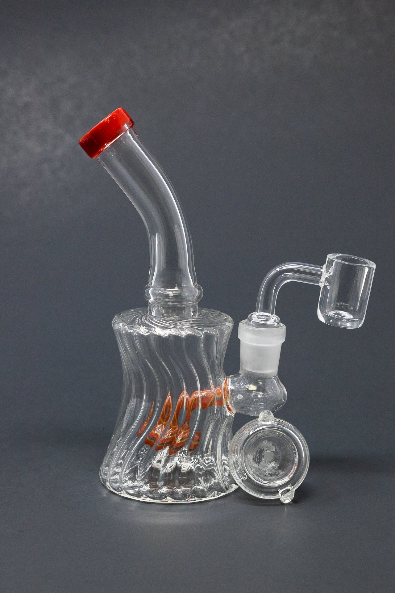 6" Candy Cane Twisted Base Dab Rig