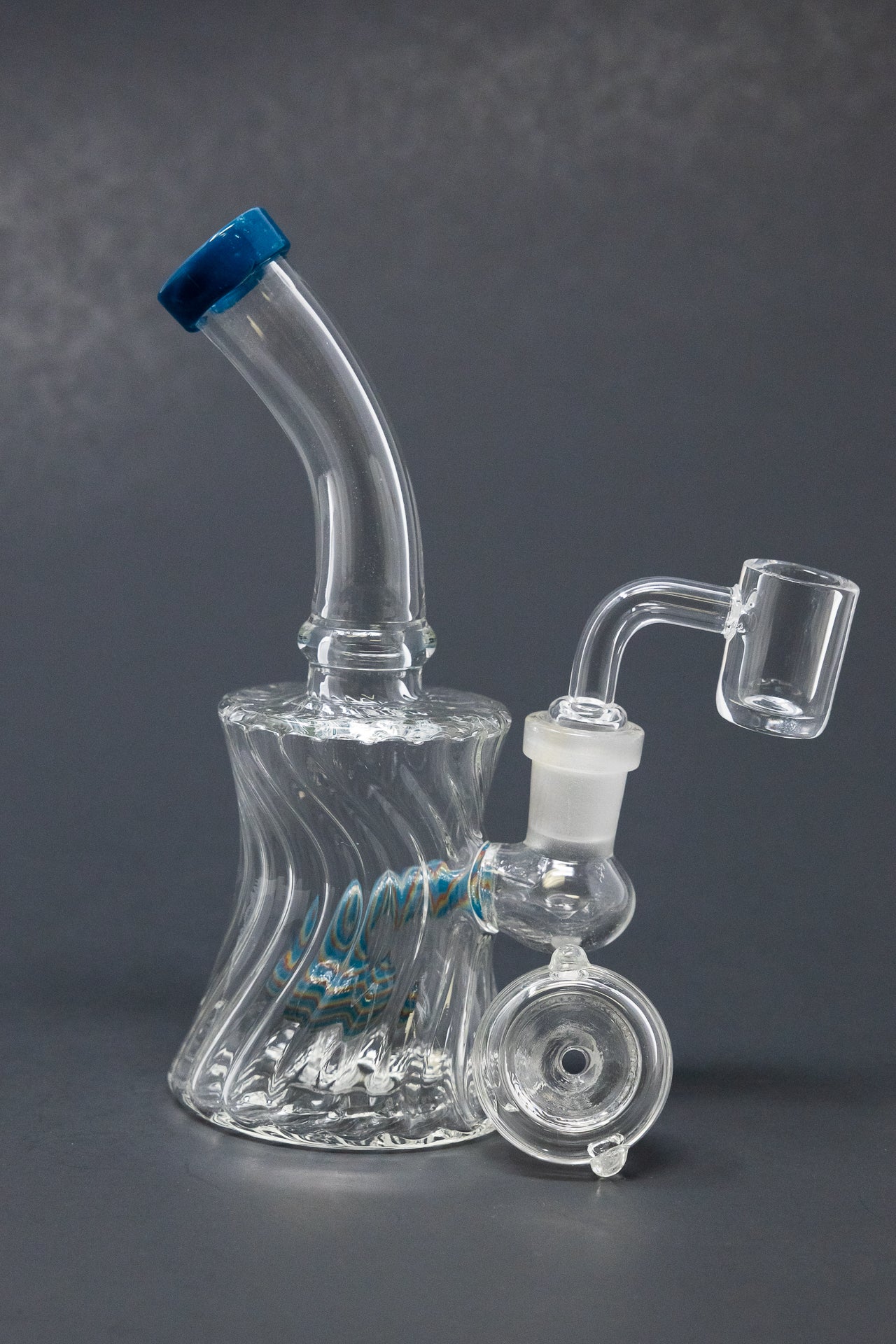 6" Candy Cane Twisted Base Dab Rig