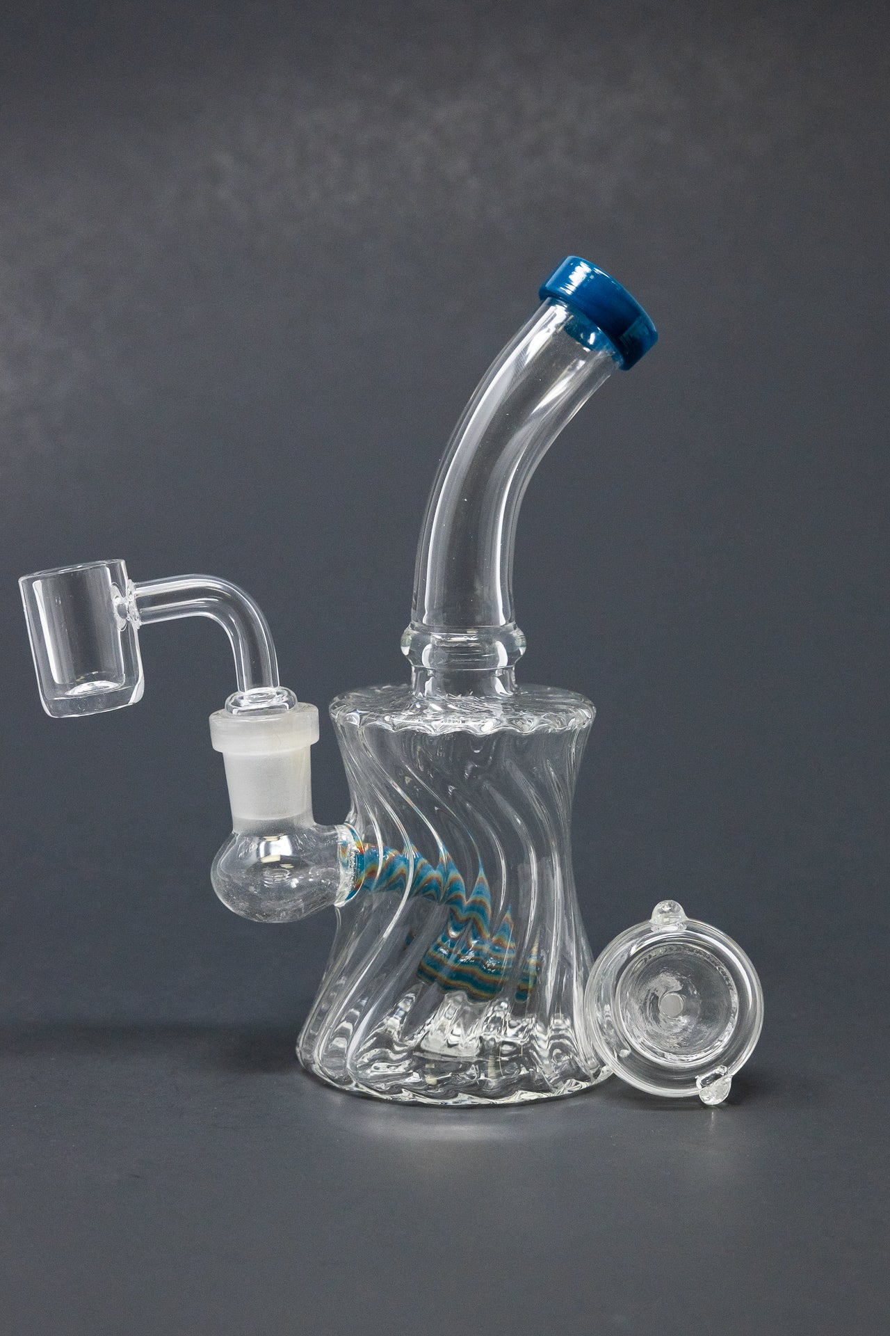 6" Candy Cane Twisted Base Dab Rig