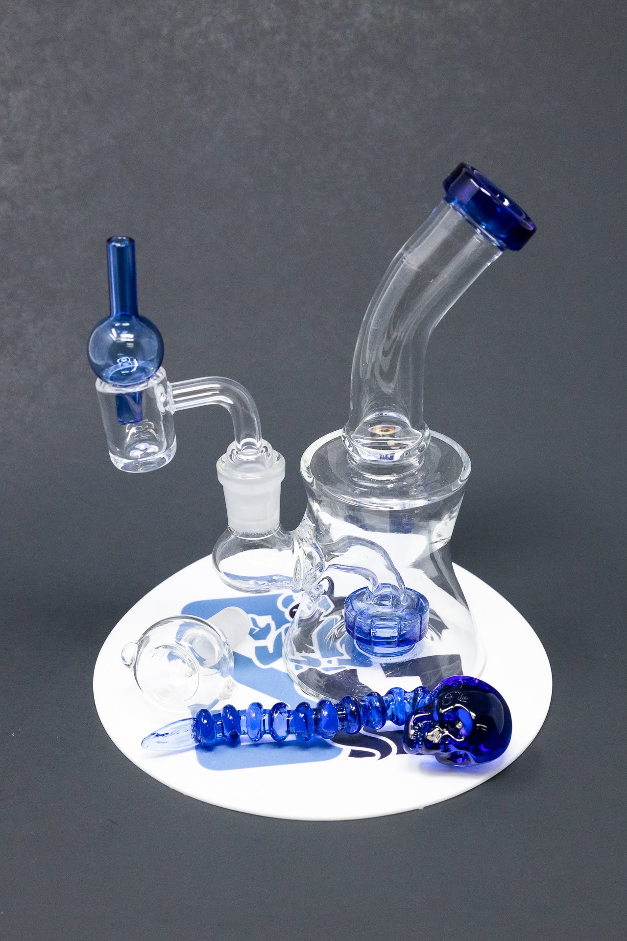 6" Blue Classic Dab Rig Combo Set