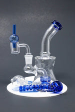 6" Blue Classic Dab Rig Combo Set