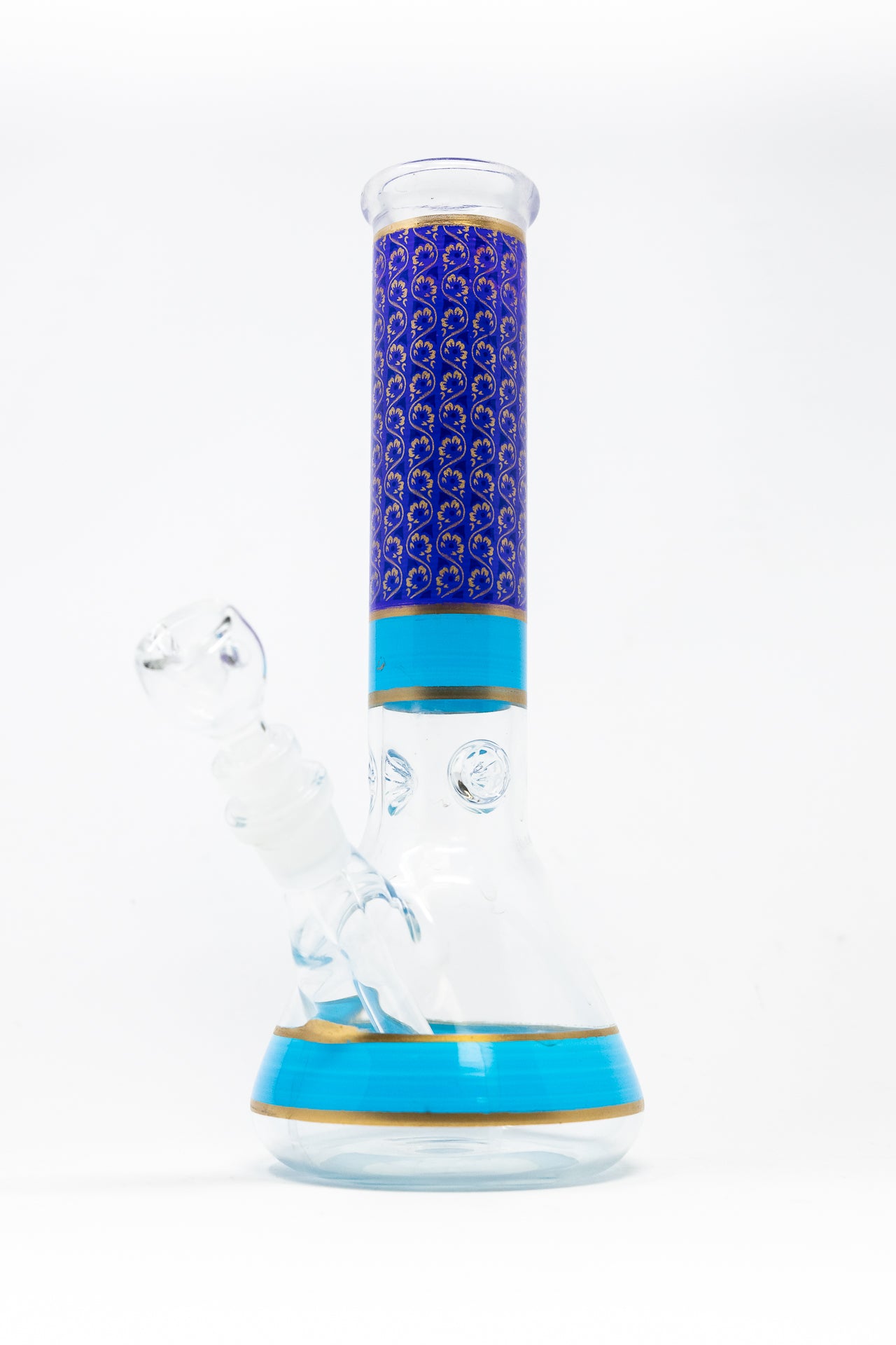10" Blue Aladdin Beaker Bong w/ Ice Catcher