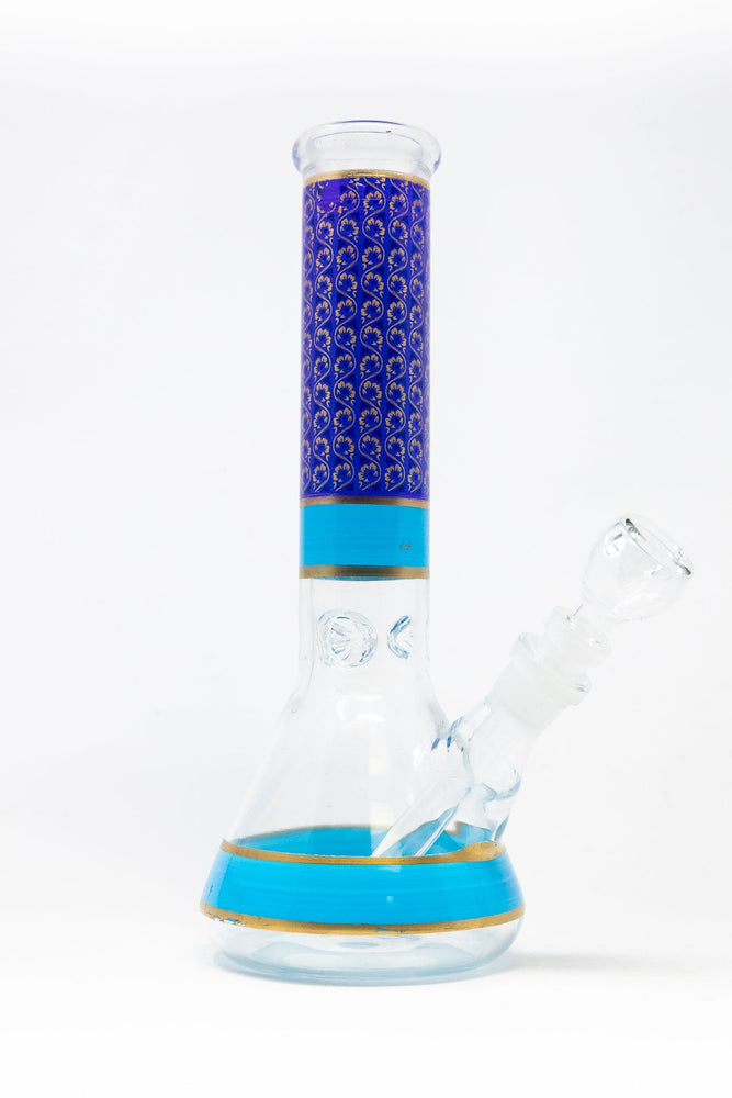 10" Blue Aladdin Beaker Bong w/ Ice Catcher