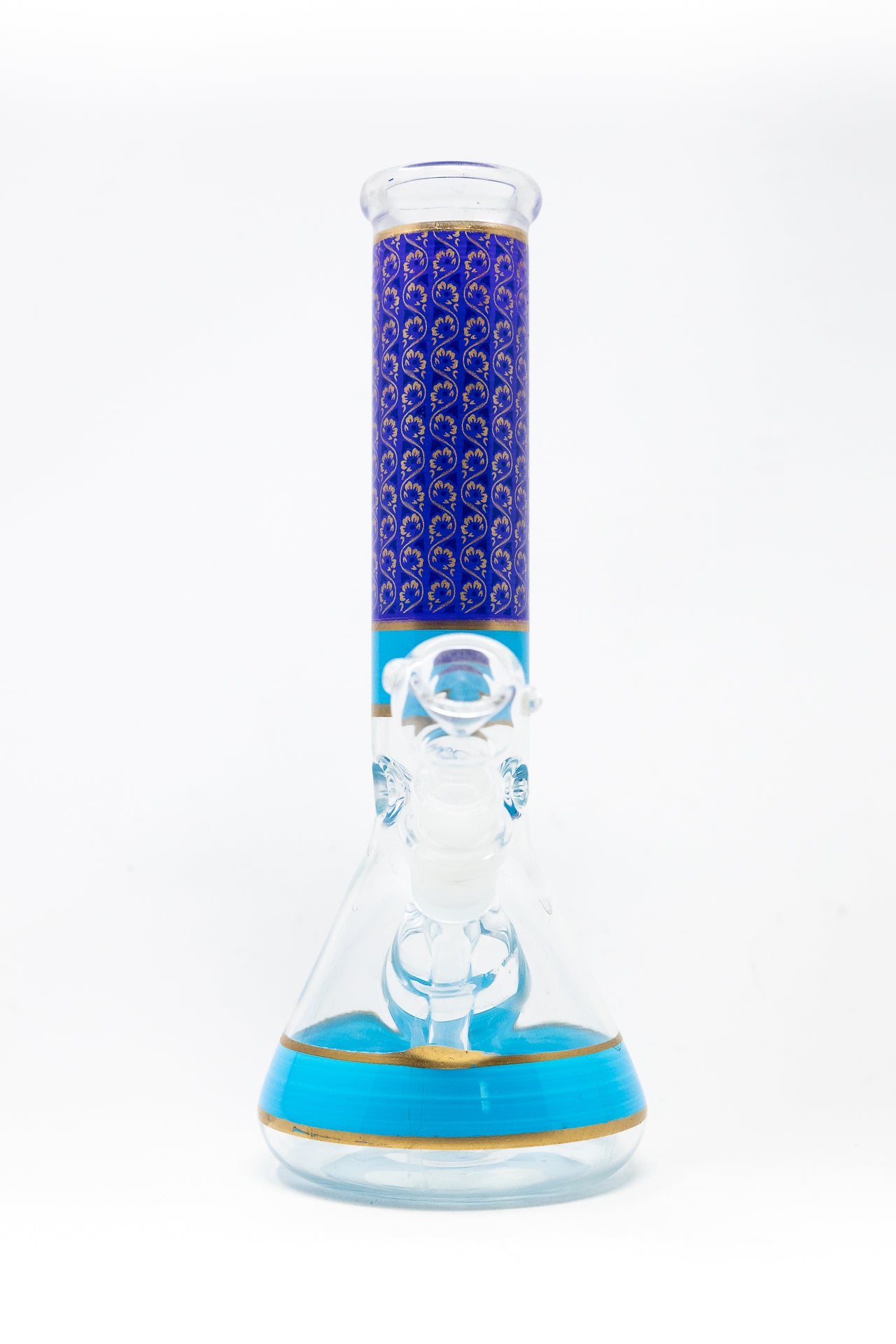 10" Blue Aladdin Beaker Bong w/ Ice Catcher