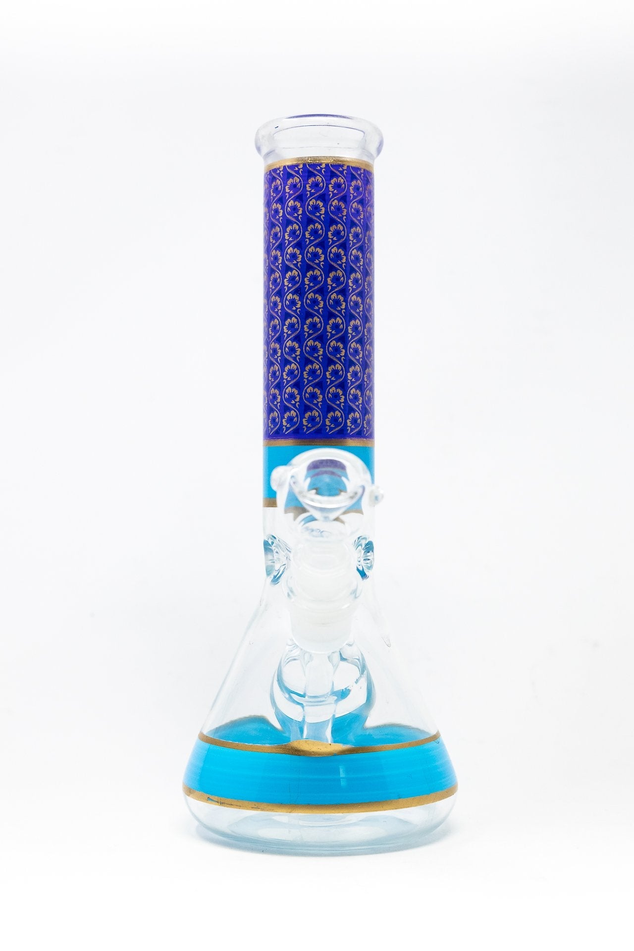 10" Blue Aladdin Beaker Bong w/ Ice Catcher