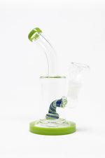 6" Lime Green Candy Cane Percolator Bong