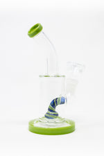 6" Lime Green Candy Cane Percolator Bong