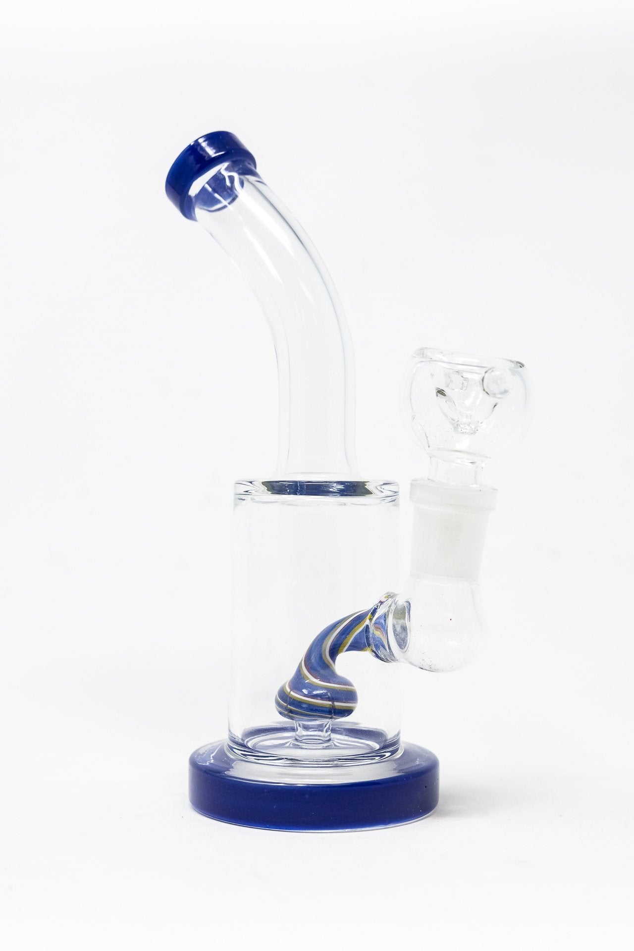 6" Navy Blue Candy Cane Percolator Bong